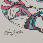 'Ganesha Hanuman' - Signed Hindu Watercolor Ganesha and Hanuman Painting