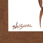 'Aviary Symphony' - Expressionist Mixed Media Painting of Dancer and Bird