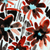 'Floral Fantasy I' - Pintura de acuarela impresionista floral negra y roja