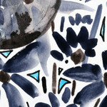 'Midnight Blossoms' - Impressionist Moon and Flower-Themed Watercolour Painting