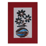 'Beauty in a Pot I' - Impressionist Watercolour on Paper Floral Vase Painting