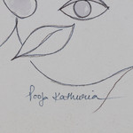 'Devotion' - Signed Green and Yellow Watercolour and Acrylic Painting