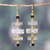Gold-plated labradorite and onyx dangle earrings, 'Steps to Light' - Gold-Plated 4-Carat Labradorite and Onyx Dangle Earrings (image 2) thumbail