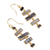 Gold-plated labradorite and onyx dangle earrings, 'Steps to Light' - Gold-Plated 4-Carat Labradorite and Onyx Dangle Earrings (image 2c) thumbail