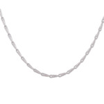 Sterling silver chain necklace, 'Modern Bonds' - High-Polished Sterling Silver Wheat Chain Necklace