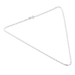 Sterling silver chain necklace, 'Modern Bonds' - High-Polished Sterling Silver Wheat Chain Necklace