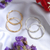 Gold-plated and sterling silver hoop earrings, 'Sparkling Hoops' (set of 2) - Set of 2 Classic Gold-Plated and Sterling Silver Earrings (image 2) thumbail