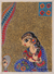Pintura madhubani - Pintura Madhubani de la princesa india mirándose en el espejo