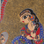 Pintura madhubani - Pintura Madhubani de la princesa india mirándose en el espejo