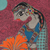 Madhubani-Gemälde, 'Glückliche Prinzessin' - Madhubani-Gemälde einer indischen Prinzessin mit exotischer Blume