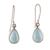 Larimar dangle earrings, 'Heaven Droplets' - High-Polished Teardrop Natural Larimar Dangle Earrings