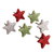 Ceramic cabinet knobs, 'Merry Stars' (set of 6) - Set of 6 Handcrafted Star-Shaped Ceramic Cabinet Knobs