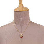 Gold-plated multi-gemstone chakra necklace, 'Golden Energy Bloom' - 22k Gold-Plated Floral Multi-Gemstone Chakra Necklace