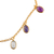 Gold-plated multi-gemstone charm bracelet, 'Sweet Golden Souls' - 22k Gold-plated Charm Bracelet with Two-Carat Faceted Jewels