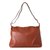Leather shoulder bag, 'Chocolate Gracefulness' - 100% Chocolate Leather Zippered Adjustable Shoulder Bag