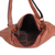 Leather shoulder bag, 'Chocolate Gracefulness' - 100% Chocolate Leather Zippered Adjustable Shoulder Bag