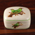 Deko-Box aus Pappmaché, „Valley Saga“ – Deko-Box aus grünem und weißem Pappmaché mit Vogelmotiv