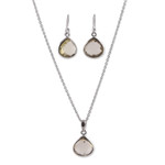 Quartz jewelry set, 'Sparkling Princess' - Quartz Sterling Silver Necklace and Earrings Jewelry Set