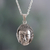 Halskette mit Anhänger aus Sterlingsilber, „Buddhas Harmonie“ – Halskette mit Anhänger aus poliertem Buddha-Sterlingsilber aus Indien