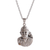 Sterling silver pendant necklace, 'Shirdi Sai Baba' - Polished Sterling Silver Shirdi Sai Baba Pendant Necklace