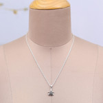 Sterling silver pendant necklace, 'Turtle in Love' - Romantic Turtle-Shaped Sterling Silver Pendant Necklace