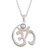 Cultured pearl pendant necklace, 'Shine of Om' - High-Polished Om Grey Cultured Pearl Pendant Necklace