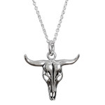 Sterling silver pendant necklace, 'Bull Spirit' - Polished Sterling Silver Necklace with Bull-Shaped Pendant