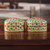 Papier mache and wood decorative boxes, 'Chinar Bliss' (pair) - Leafy Papier Mache and Wood Decorative Boxes (Set of 2)