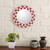 Espejo de pared de mosaico de resina - Espejo de pared con diseño de tablero de ajedrez y mosaico de resina en rosa y marfil