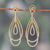 Vergoldete Ohrhänger, „Sparkling Deity“ – Hochglanzpolierte, 22 Karat vergoldete Ohrhänger in Tropfenform