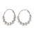 Sterling silver hoop earrings, 'Glamorous Vibes' - Sterling Silver Hoop Earrings with Petite Ball Accents thumbail