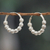 Sterling silver hoop earrings, 'Glamorous Vibes' - Sterling Silver Hoop Earrings with Petite Ball Accents (image 2c) thumbail