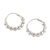 Sterling silver hoop earrings, 'Glamorous Vibes' - Sterling Silver Hoop Earrings with Petite Ball Accents (image 2d) thumbail