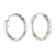 Sterling silver hoop earrings, 'Petite Diamond Inspiration' - Sterling Silver Hoop Earrings with Diamond Motifs