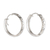 Sterling silver hoop earrings, 'Diamond Inspiration' - Big Sterling Silver Hoop Earrings with Diamond Patterns