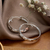 Sterling silver hoop earrings, 'Diamond Inspiration' - Big Sterling Silver Hoop Earrings with Diamond Patterns (image 2b) thumbail