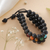 Multi-gemstone beaded bracelet, 'Magical Saga' - Chakra-Themed Adjustable Multi-Gemstone Beaded Bracelet