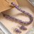 Amethyst-Schmuckset, „Spirituelle Fragmente“ – klassisches Amethyst-Perlen-Halsketten- und Ohrringe-Schmuckset