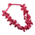 Painted station strand necklace, 'Bohemian Pink' - Handcrafted Painted Pink Station Strand Necklace from India