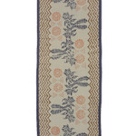 Cotton table runner and placemat set, 'Azure Palace' (7 pieces) - Azure and Ivory Table Runner and Placemats (7 Pieces)