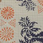 Cotton table runner and placemat set, 'Azure Palace' (7 pieces) - Azure and Ivory Table Runner and Placemats (7 Pieces)