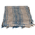 Tiro de algodón - Manta de algodón a rayas azules y marfil confeccionada en la India
