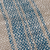 Baumwollüberwurf, 'Waves of Serenity' (Wellen der Gelassenheit) - Gestreiftes Baumwolltuch in Blau und Elfenbein, in Indien hergestellt