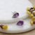 Amethyst stud earrings, 'Purple Gleam' - Faceted Three-Carat Amethyst Stud Earrings Crafted in India (image 2) thumbail