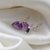 Amethyst stud earrings, 'Purple Gleam' - Faceted Three-Carat Amethyst Stud Earrings Crafted in India (image 2b) thumbail