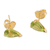 Gold-plated peridot stud earrings, 'Glorious Verdant Gleam' - 22k Gold-Plated Natural Peridot Stud Earrings from India