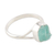 Apatite single stone ring, 'Hypnotic Magic' - Sterling Silver Single Stone Ring with Freeform Apatite Gem