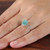 Apatite single stone ring, 'Hypnotic Magic' - Sterling Silver Single Stone Ring with Freeform Apatite Gem