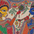 Madhubani painting, 'Radha Krishna's Divine Love' - Classic Natural Dye Krishna and Radha Madhubani Painting