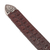 Gürtel aus Leder und Messing, 'Chocolate - Klassischer Ledergürtel mit Sternmotiv und Messingschnalle